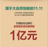 大自然地板联手天猫超级品牌日 撬动亿级流量