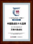 祝贺万事兴集成灶荣获“中国集成灶十大品牌”