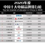 【重磅】2020年度电梯品牌排行榜前十名 奥瑞斯电梯荣登榜首