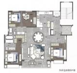 176平米轻奢四室户型，双入户设计，中心餐厅让居家氛围直达顶点