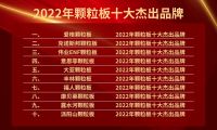 伟业ENF颗粒板入选“2022年颗粒板十大杰出品牌