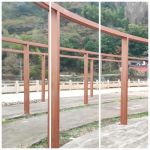木纹漆施工案例|浙江省绍兴市新昌县金属廊架木纹漆效果展示