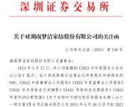 梦洁股份收到深交所关注函 就股权之争等问题遭问询