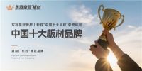 东冠皇冠板材：荣获“中国十大品牌”称号，镌刻家居的品质丰碑