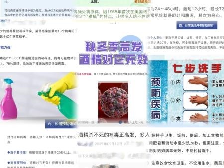 防诺如总被酒精 “骗”？家庭消毒产品到底该选哪种？