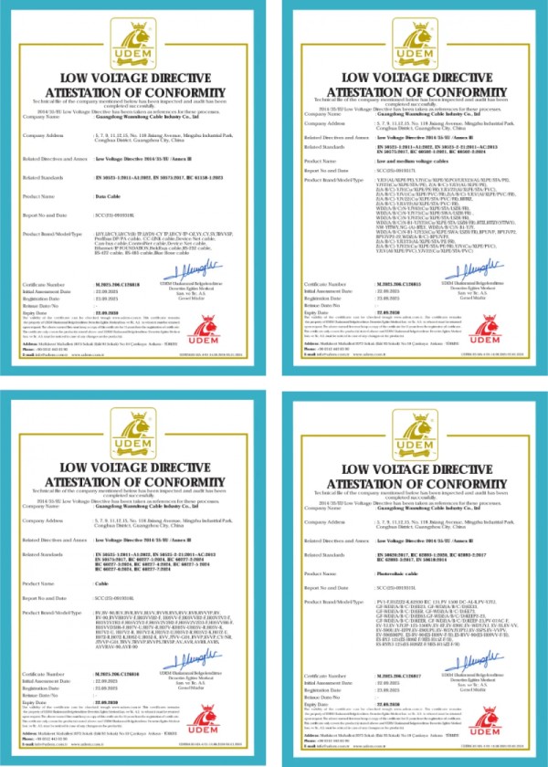 又一喜讯 | 万瑞通电缆通过欧盟CE认证!