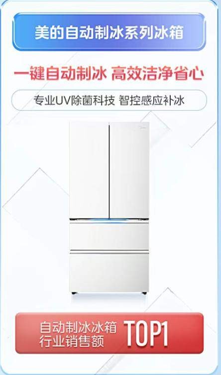双十一斩获全网销售额第一!美的冰箱以“洁净科技”重塑家庭制冰