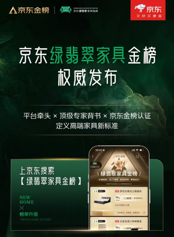 京东“绿翡翠”战略持续落地上线“绿翡翠家具金榜” 破解高端家居“怎么买”痛点