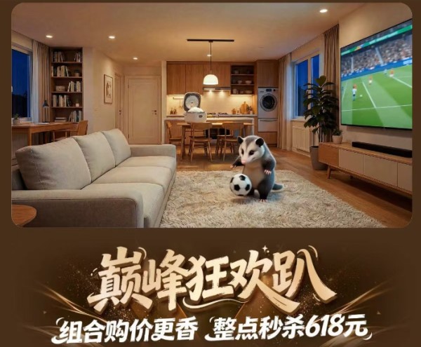 “负鼠”梗火到京东618家电家居“巅峰狂欢趴”带品牌和用户玩在一起