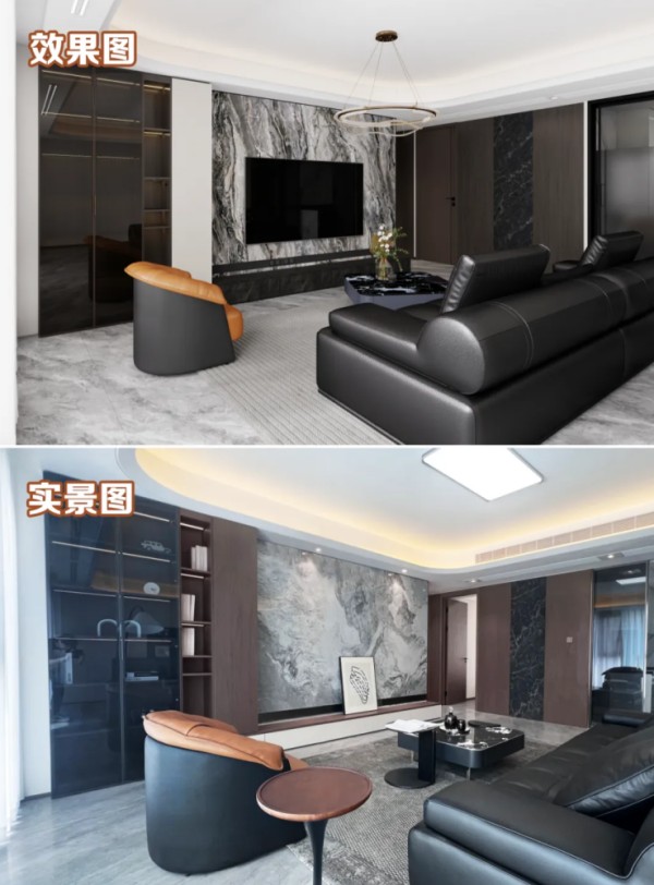 全友家居案例实拍丨136㎡效果图1:1落地,还原度绝了!
