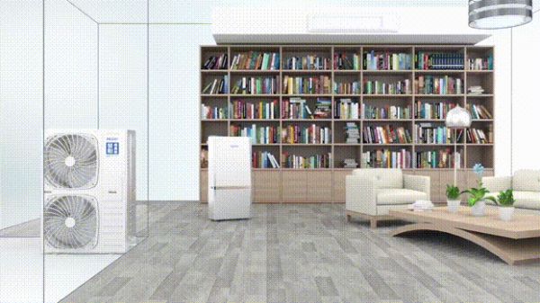 海尔空气能热泵:骄阳变频冷暖一体机