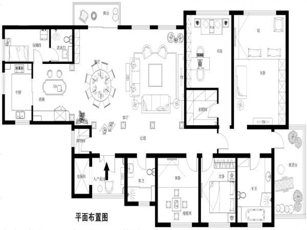 西山华府简欧风格效果图,自然朴实恰到好处
