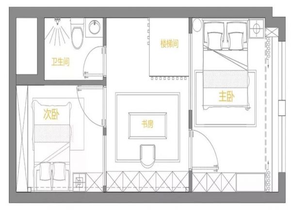 42平的混搭风小户型复式楼,巧妙又实用的布局
