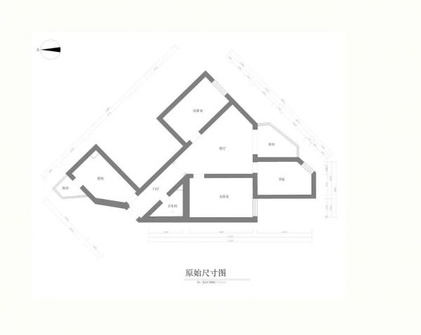 114平米三室两厅,斜线动线更显宽敞