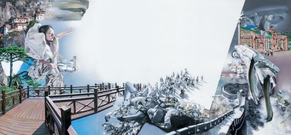▲钟飙作品:彼岸 (布面油画 280x600cm 2015年)