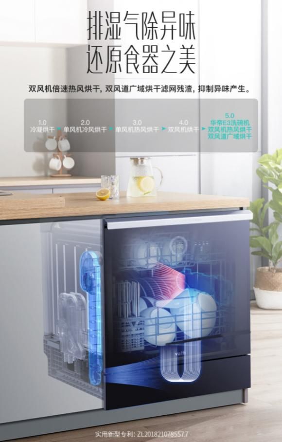华帝新品干态洗碗机E3实力抑菌:处理残水最“豪横”的洗碗机
