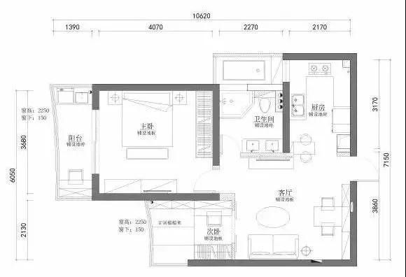 62㎡ 卧室阳台改书房,紧凑而又实用的家