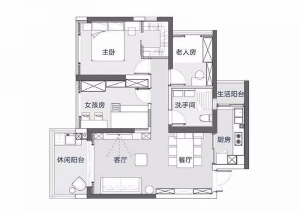 103㎡现代风格住的舒服,用的方便