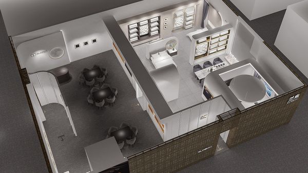 (兰帛家居5号馆2E35展位鸟瞰图 )