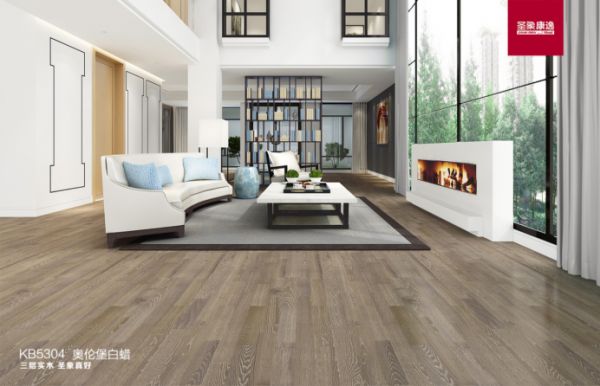 圣象康逸KB5304奥伦堡白蜡，灰色三拼花地板实在太香了！