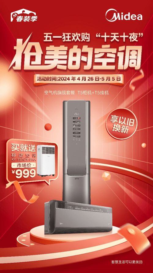五一黄金周换新空调正当时,美的多重优惠助力消费者换新机